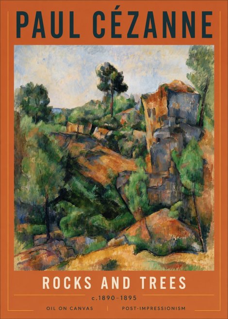 Paul Cézanne Rocks and Trees I No5 - Poszter
