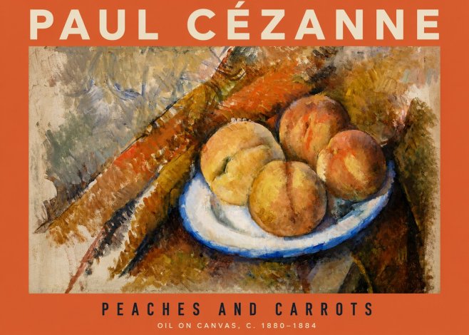 Paul Cézanne Peaches and Carrots No2 - Poszter