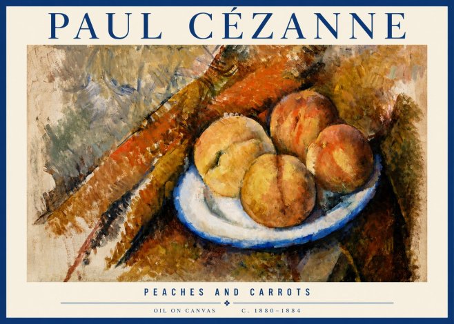 Paul Cézanne Peaches and Carrots No3 - Poszter