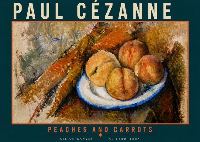 Paul Cézanne Peaches and Carrots No6 - Poszter
