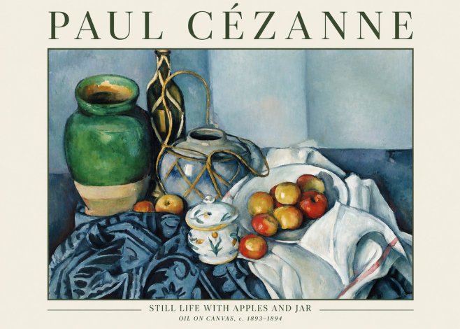 Paul Cézanne Still Life with Apples and Jar No1 - Poszter