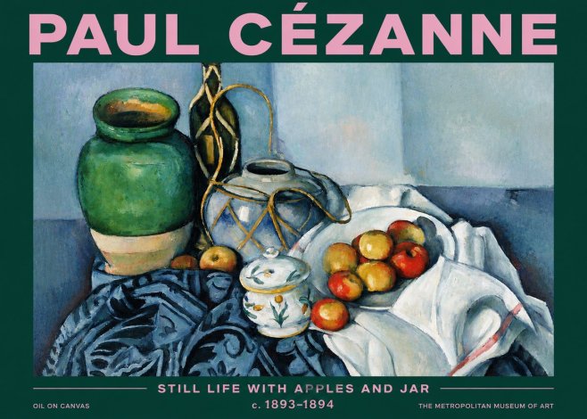 Paul Cézanne Still Life with Apples and Jar No3 - Poszter