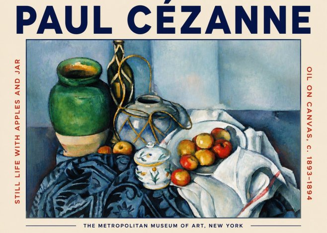 Paul Cézanne Still Life with Apples and Jar No4 - Poszter