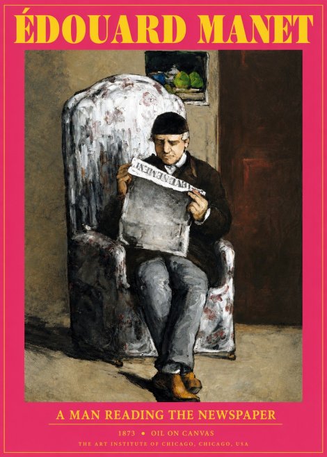 Édouard Manet A Man Reading the Newspaper No2 - Poszter