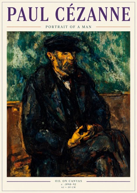 Paul Cézanne Portrait of a Man I No3 - Poszter