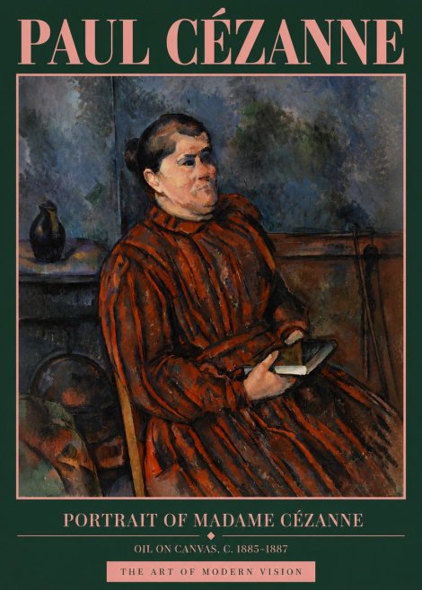 Paul Cézanne Portrait of Madame Cézanne I No4 - Poszter