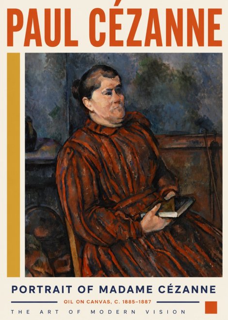 Paul Cézanne Portrait of Madame Cézanne I No5 - Poszter