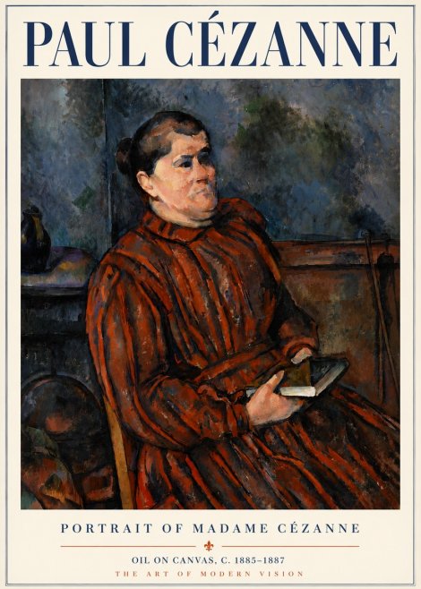 Paul Cézanne Portrait of Madame Cézanne I No6 - Poszter