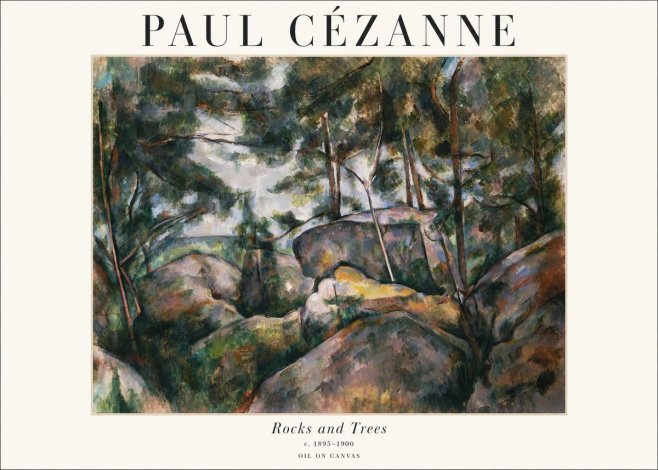 Paul Cézanne Rocks and Trees II No1 - Poszter