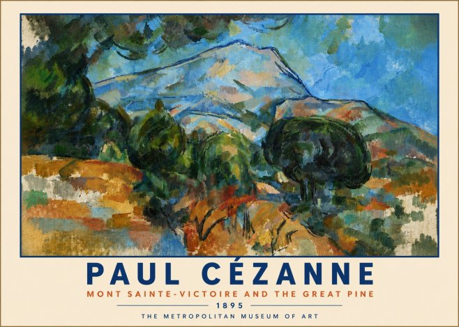 Paul Cézanne Mont Sainte-victoire and the Great Pine No6 - Poszter