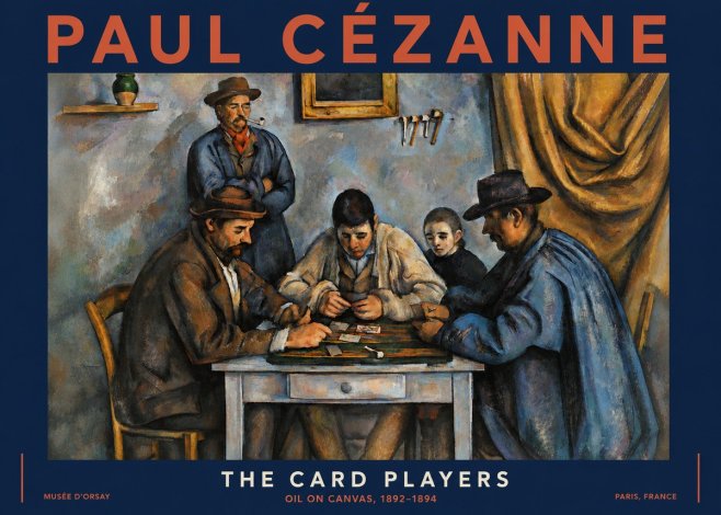 Paul Cézanne The Card Players I No3 - Poszter