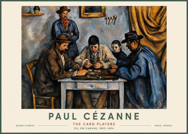Paul Cézanne The Card Players I No4 - Poszter