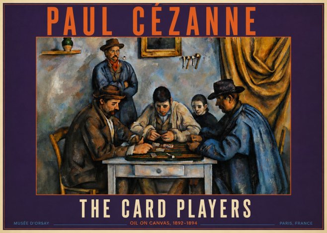 Paul Cézanne The Card Players I No5 - Poszter