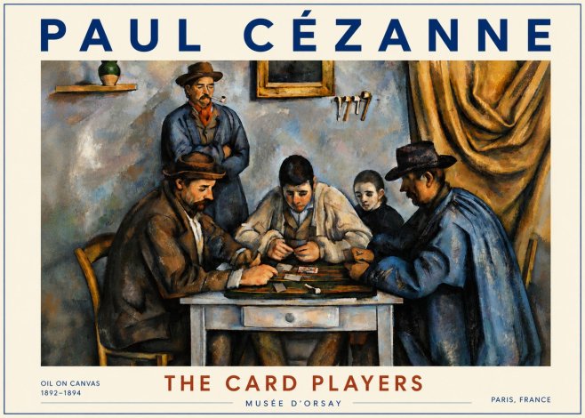 Paul Cézanne The Card Players I No6 - Poszter
