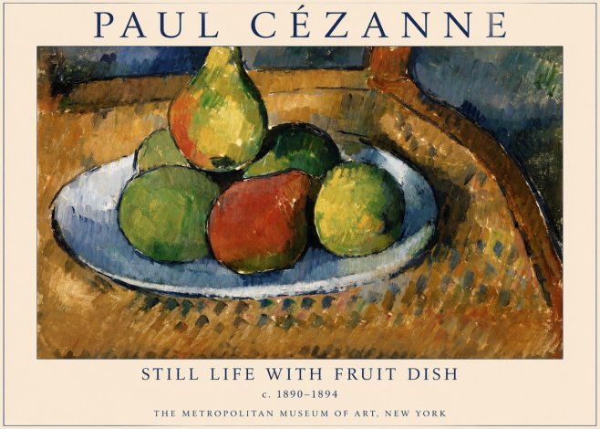 Paul Cézanne Still Life with Fruit Dish No1 - Poszter