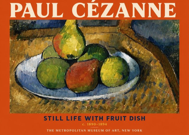 Paul Cézanne Still Life with Fruit Dish No3 - Poszter
