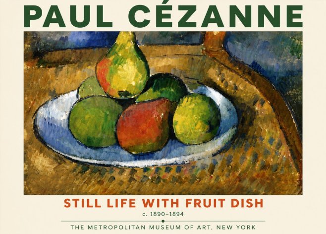 Paul Cézanne Still Life with Fruit Dish No4 - Poszter