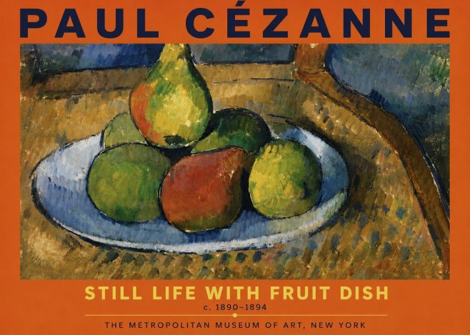 Paul Cézanne Still Life with Fruit Dish No6 - Poszter