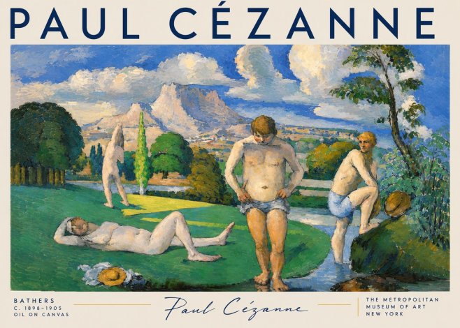 Paul Cézanne Bathers II No3 - Poszter