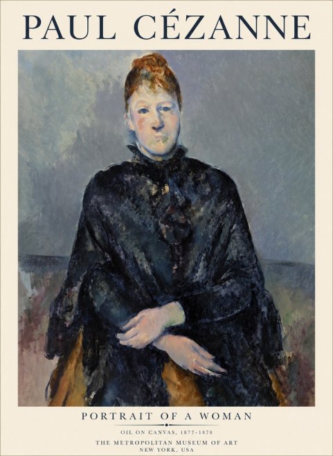Paul Cézanne Portrait of a Woman I No1 - Poszter