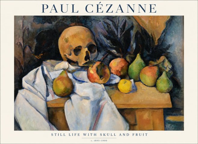 Paul Cézanne Still Life with Skull and Fruit No1 - Poszter