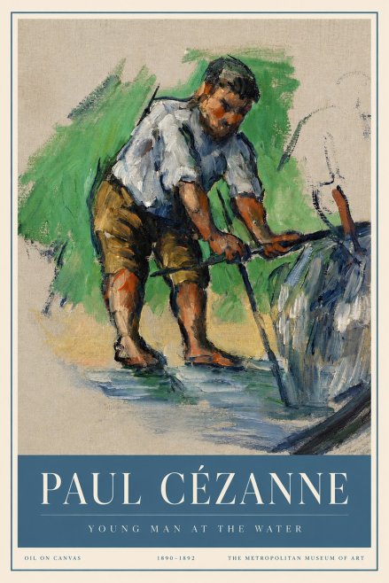Paul Cézanne Young Man at the Water No3 - Poszter