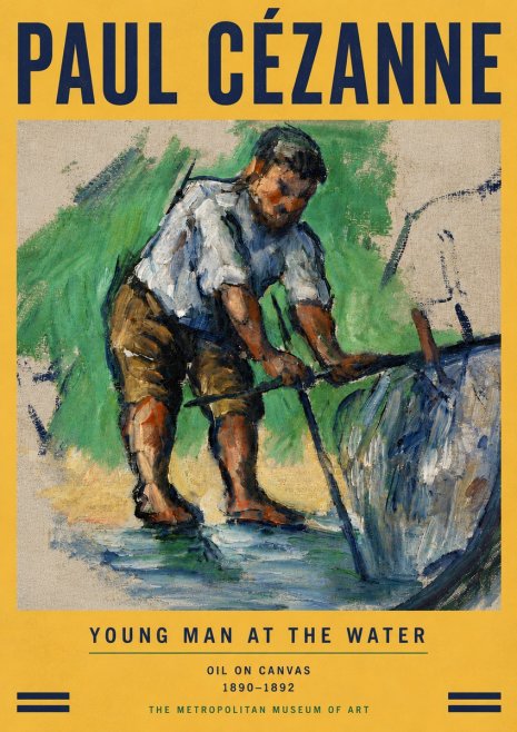 Paul Cézanne Young Man at the Water No5 - Poszter
