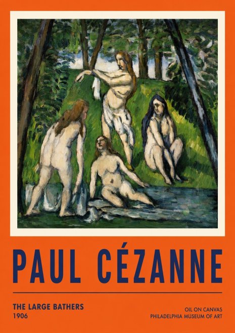 Paul Cézanne The Large Bathers IV No3 - Poszter