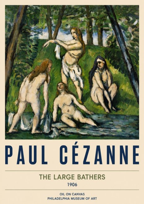 Paul Cézanne The Large Bathers IV No5 - Poszter