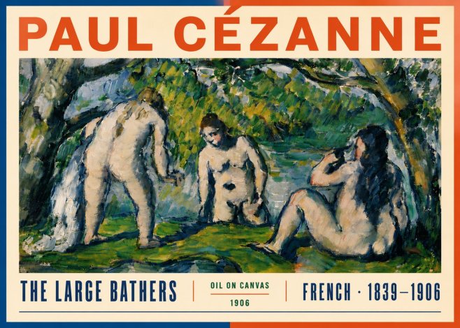 Paul Cézanne The Large Bathers V No6 - Poszter