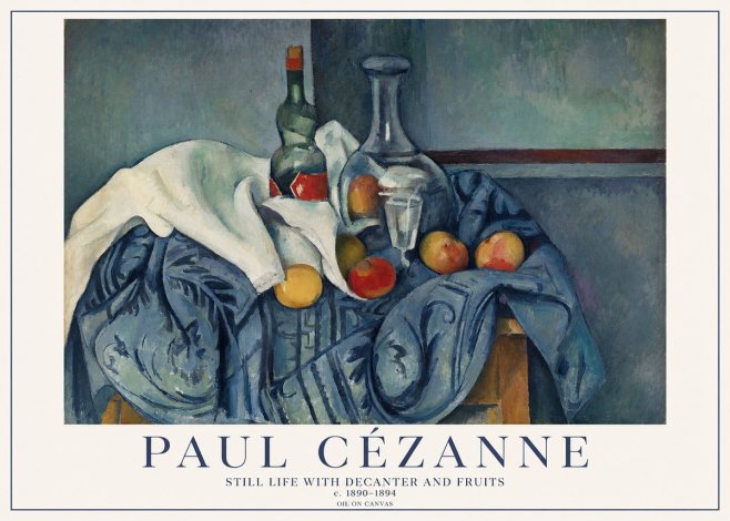 Paul Cézanne Still Life with Decanter and Fruits No1 - Poszter