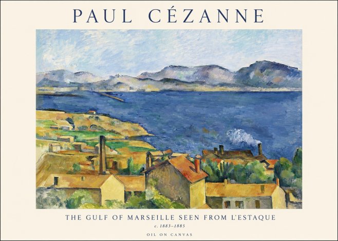 Paul Cézanne The Gulf of Marseille Seen from L'estaque No1 - Poszter