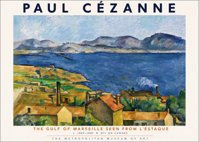 Paul Cézanne The Gulf of Marseille Seen from L'estaque No5 - Poszter