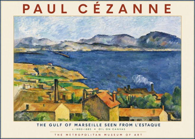 Paul Cézanne The Gulf of Marseille Seen from L'estaque No6 - Poszter