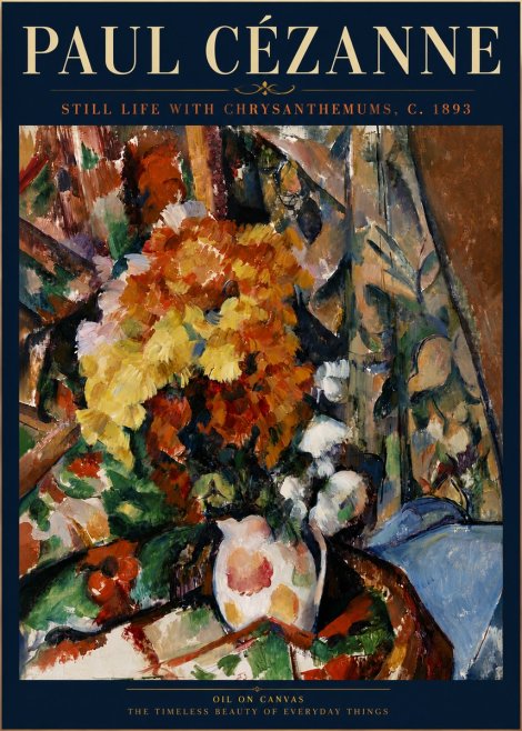 Paul Cézanne Still Life with Chrysanthemums No6 - Poszter