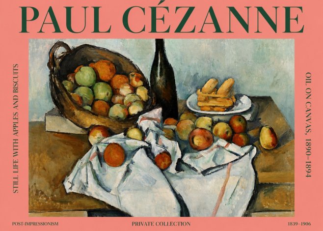 Paul Cézanne Still Life with Apples and Biscuits No3 - Poszter