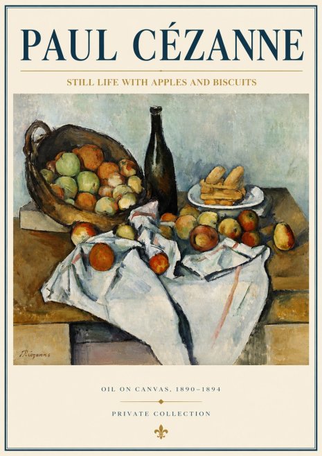 Paul Cézanne Still Life with Apples and Biscuits No4 - Poszter