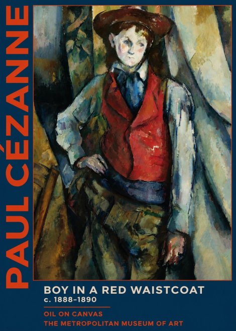 Paul Cézanne Boy in a Red Waistcoat No2 - Poszter