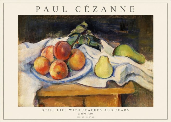 Paul Cézanne Still Life with Peaches and Pears No1 - Poszter
