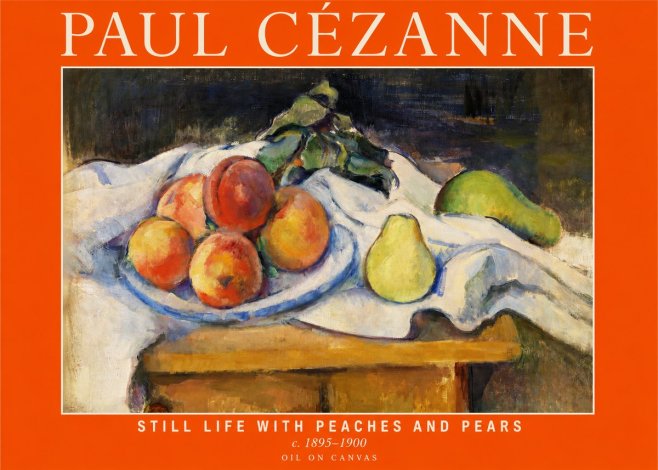 Paul Cézanne Still Life with Peaches and Pears No2 - Poszter