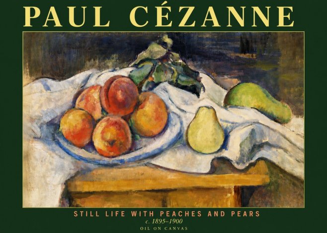 Paul Cézanne Still Life with Peaches and Pears No4 - Poszter