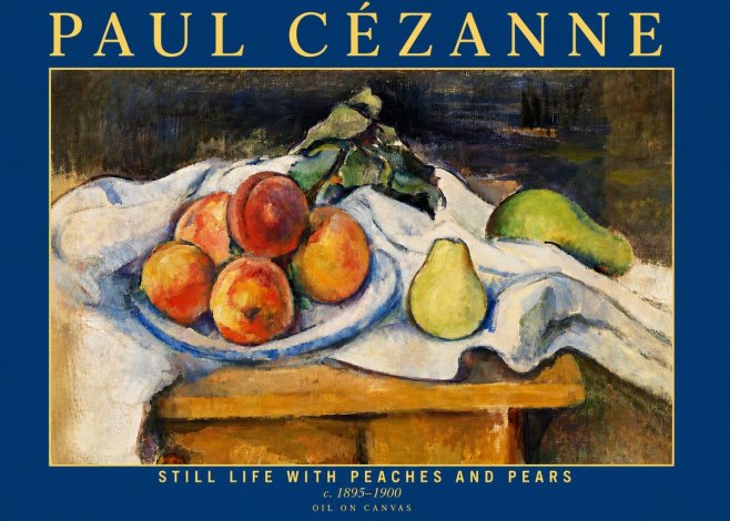 Paul Cézanne Still Life with Peaches and Pears No6 - Poszter