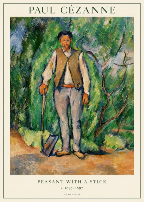 Paul Cézanne Peasant with a Stick No1 - Poszter