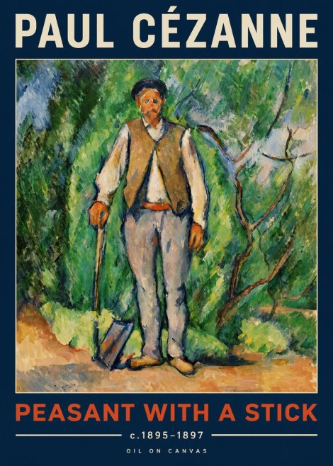 Paul Cézanne Peasant with a Stick No2 - Poszter