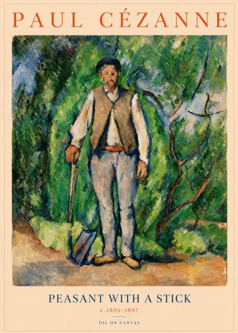Paul Cézanne Peasant with a Stick No3 - Poszter