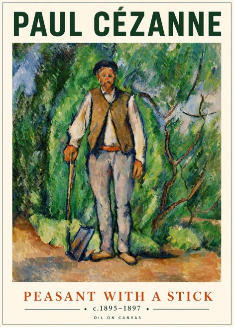 Paul Cézanne Peasant with a Stick No4 - Poszter
