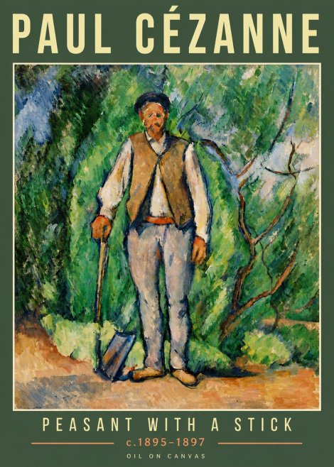 Paul Cézanne Peasant with a Stick No5 - Poszter