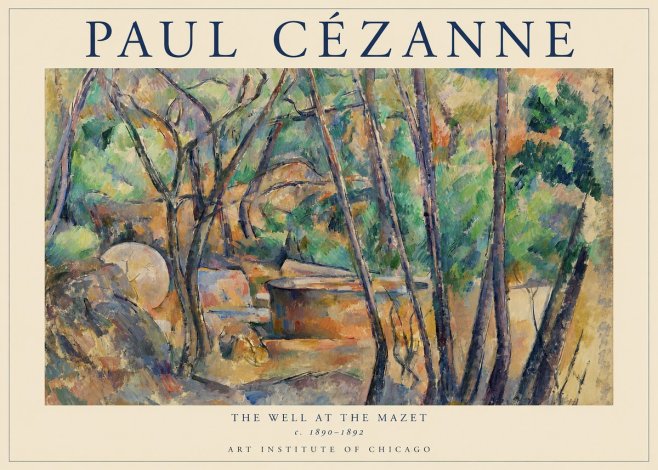 Paul Cézanne The Well at the Mazet No1 - Poszter