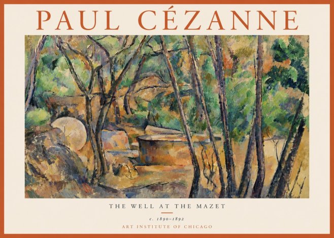 Paul Cézanne The Well at the Mazet No3 - Poszter