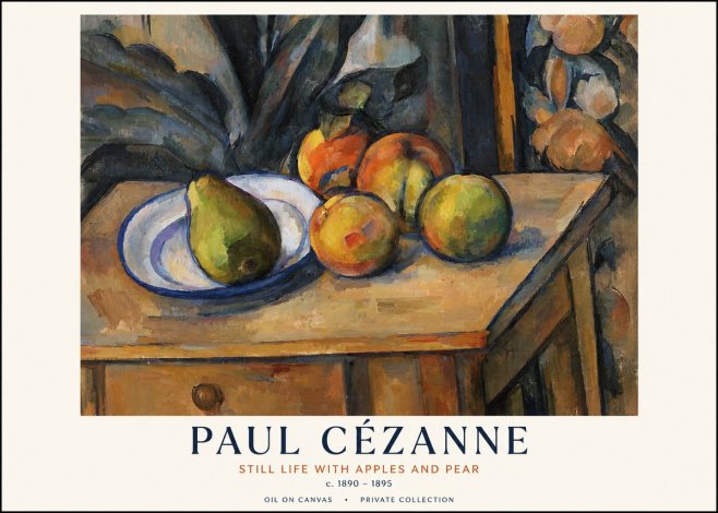 Paul Cézanne Still Life with Apples and Pear No1 - Poszter